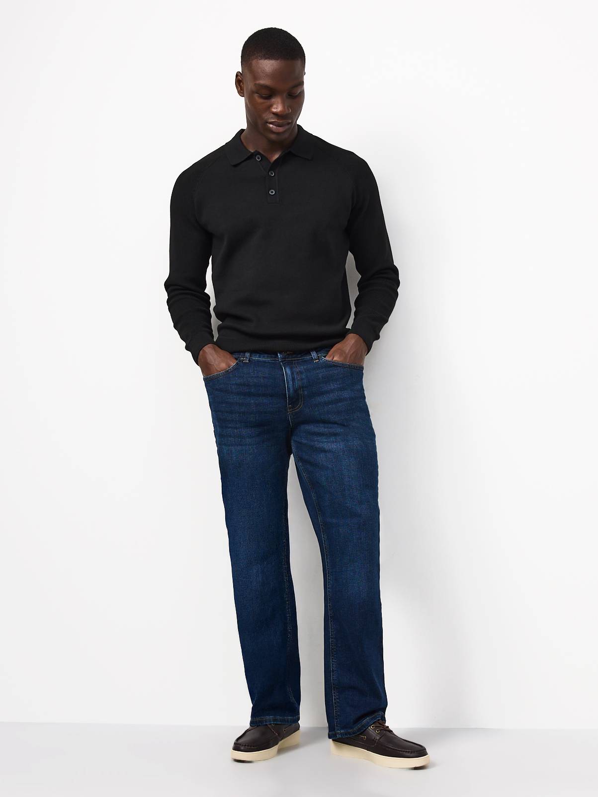 Dark Wash Bootcut Stretch Jeans 40R - Image 2